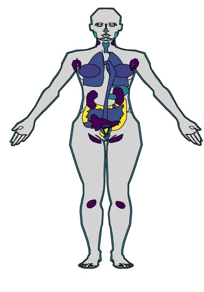 Open access visualization of Illustration, Microbiome samples, Human body sites