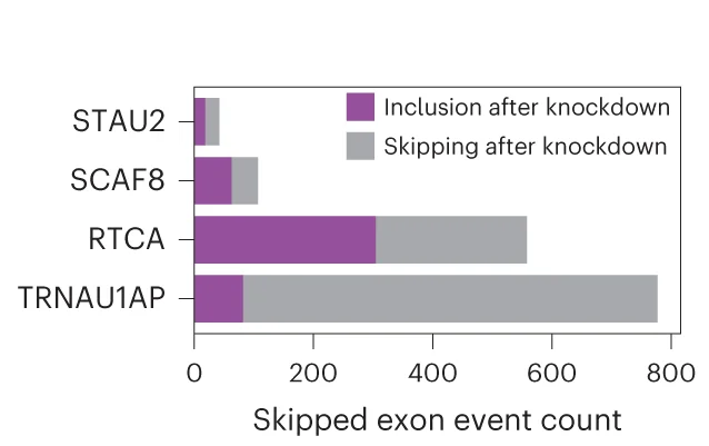 Open access visualization of Stacked Bar Plot, Stacked Bar Graph, SE Events, shRNA-mediated Knockdown, rMATS Analysis