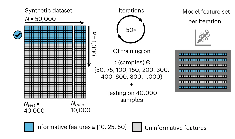 Open access visualization of Workflow, Illustration, Synthetic Dataset, Sample Size, Informative Features