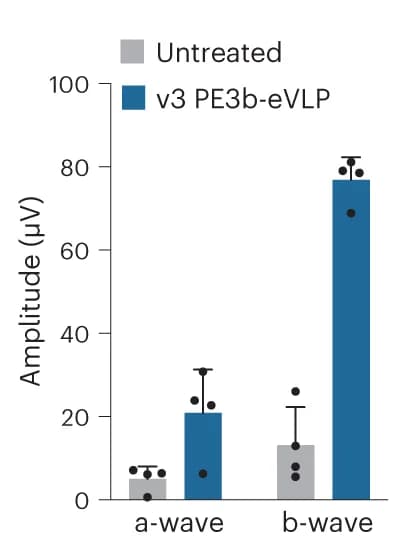 Open access visualization of Bar Plot, Error Bars, Scotopic A-Wave Amplitudes, Scotopic B-Wave Amplitudes, ERG
