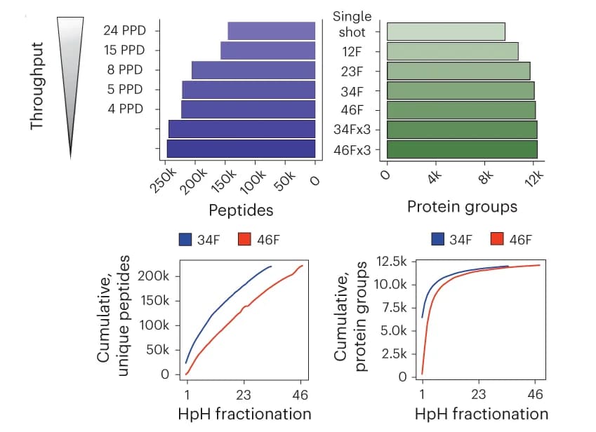 Open access visualization of Bar Plot, Line Plot, Protein Identification, Peptide Identification, Fractionation