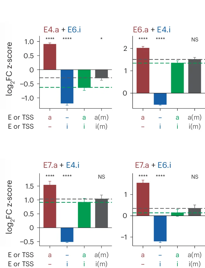Open access visualization of Bar Plot, Error Bars, CRISPRai, E-E Pairs, E4