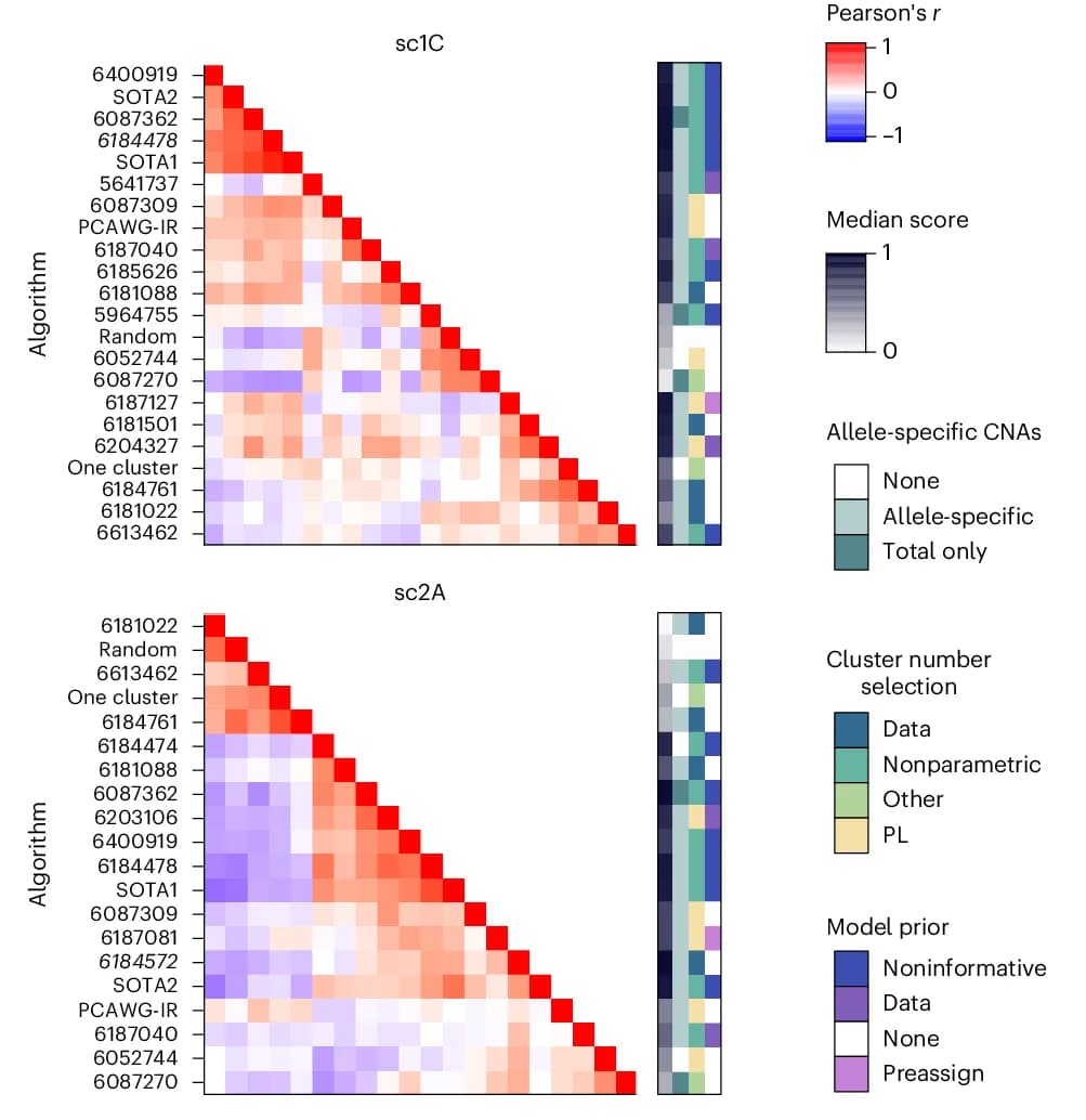 Open access visualization of Heatmap, Clustered, Algorithm Score, Correlation, Algorithm Features