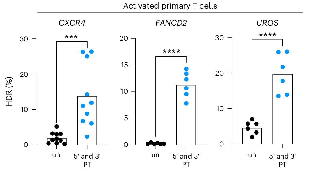 Open access visualization of Bar Plot, Scatter Plot, CRISPR-Cas9, HDR, T Cells