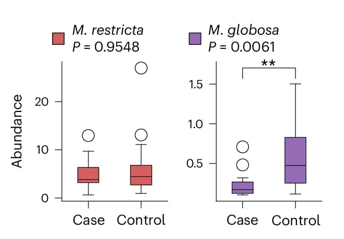 Open access visualization of Box Plot, Fungi, Skin Metagenomes, Differential Abundance, Statistical Analysis