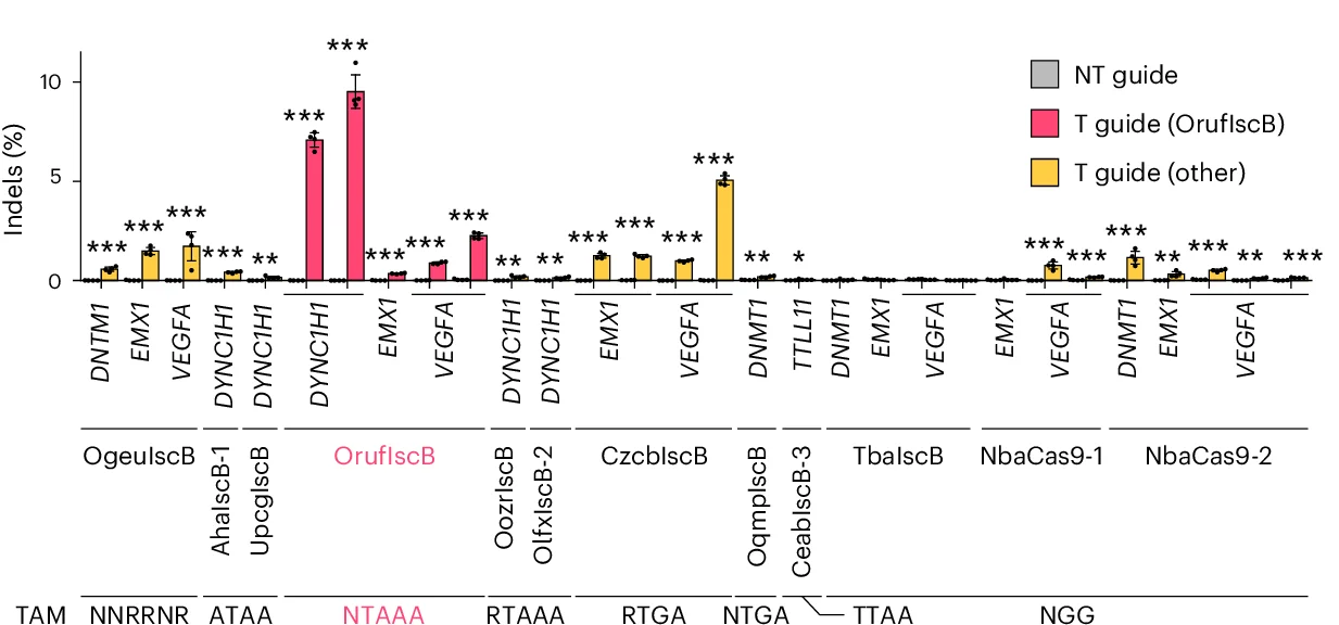 Open access visualization of Bar Plot, Error Bars, Pooled Screen, Guides, Indels
