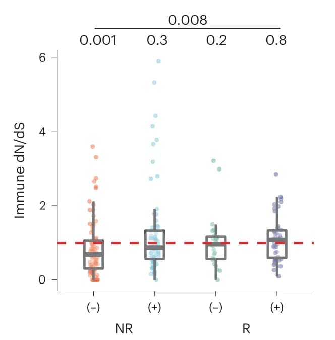 Open access visualization of Box Plot, Scatter Plot, Raincloud Plot, Immune dN/dS, Nonsynonymous Mutations