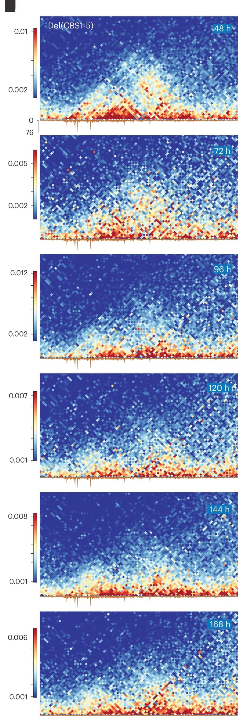 Open access visualization of Heatmap, Timecourse CHi-C, Mutant stembryos, Bin size, Libraries