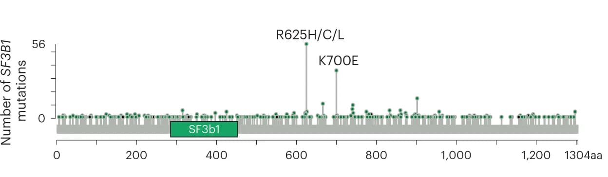 Open access visualization of Scatter Plot, Bar Plot, SF3B1 Mutations, TCGA, Pan-Cancer Cohort