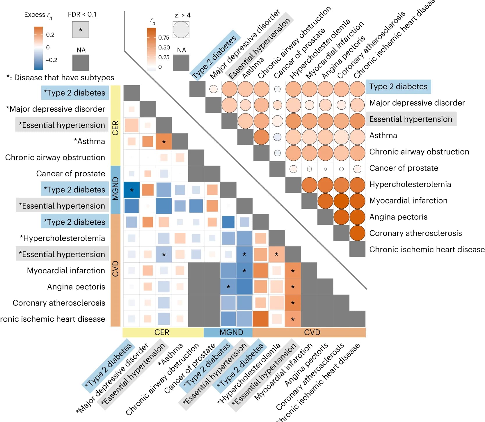 Open access visualization of Heatmap, Bubble Plot, Genetic Correlations, Diseases