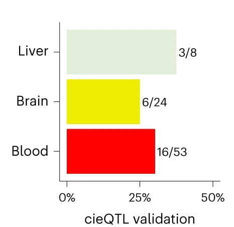 Open access visualization of Bar Plot, cieQTL, ASE, Validation