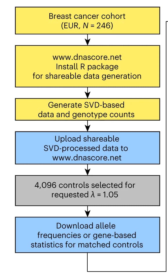 Open access visualization of Workflow, Flowchart, Association Study, Genotype Sharing