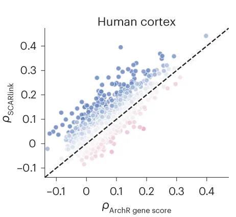 Open access visualization of Scatter Plot, Regression Plot, Spearman Correlation, Gene Expression, SCARlink