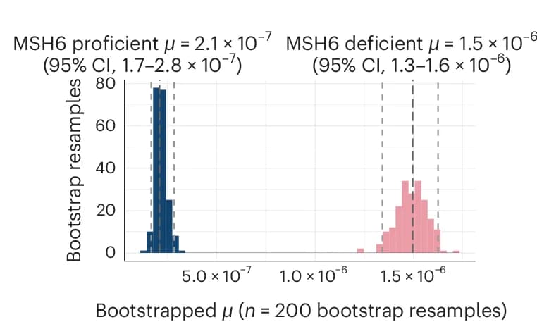 Open access visualization of Histogram, Bootstrapped CI, Mutation Rates