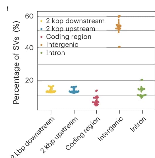 Open access visualization of Scatter Plot, SV Overlap, Genomic Regions, Watermelon Genomes, Interquartile Range