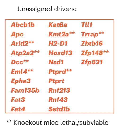 Open access visualization of Table Image, Esophageal Cell, Fitness Regulators, CRISPR-Cas9 Screen, Lethal Genes