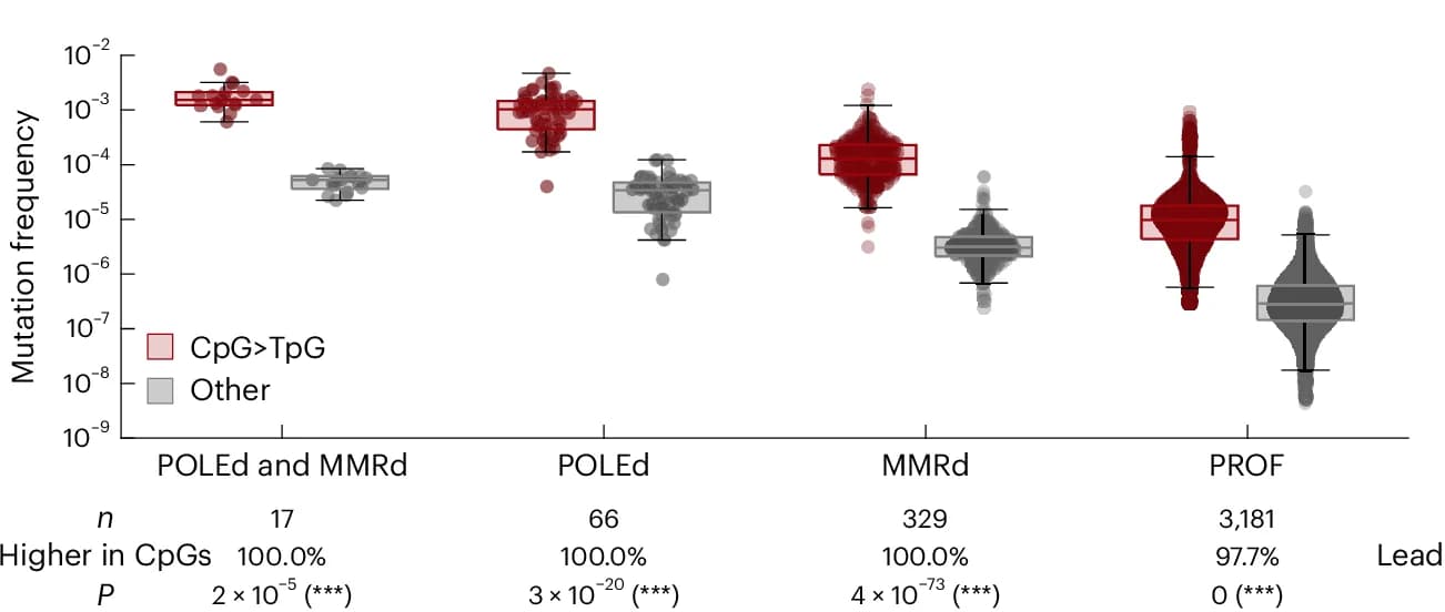 Open access visualization of Violin Plot, Box Plot, Scatter Plot, CpG>TpG Mutations, Mutation Types