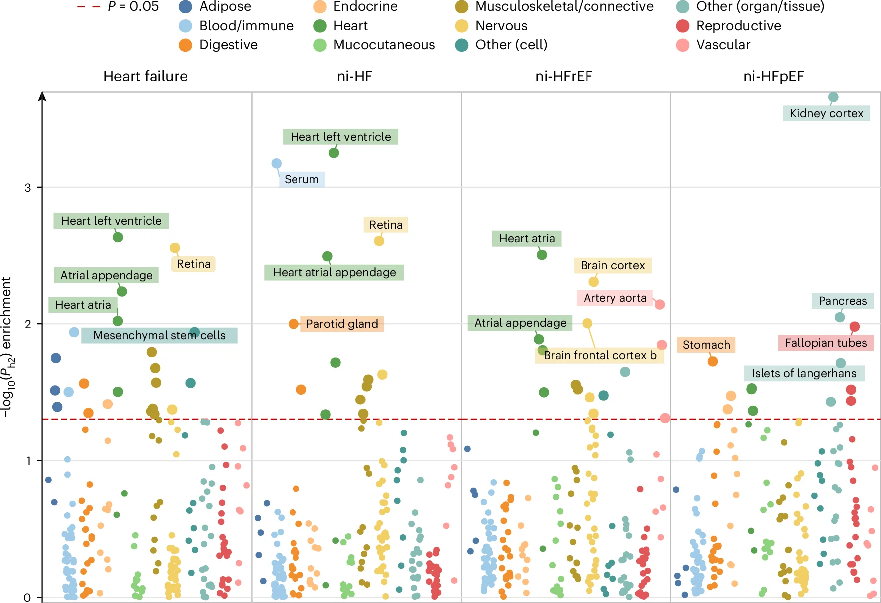 Open access visualization of Scatter Plot, Heritability, Tissues, Cell Types, Phenotypes