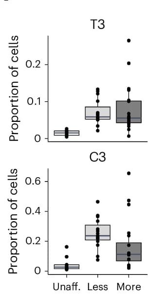 Open access visualization of Box Plot, Scatter Plot, T3 Niche, C3 Niche, Disease State