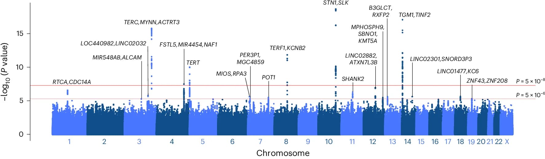 Open access visualization of Scatter Plot, Manhattan Plot, Germline Variants, GWAS, WGS