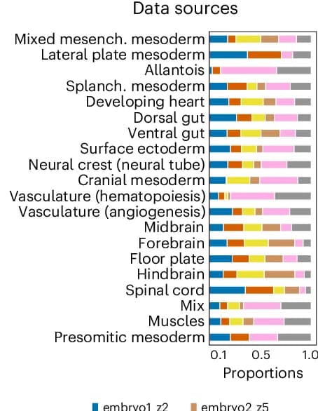 Open access visualization of Stacked Bar Plot, Cell Proportions, Section, Niches