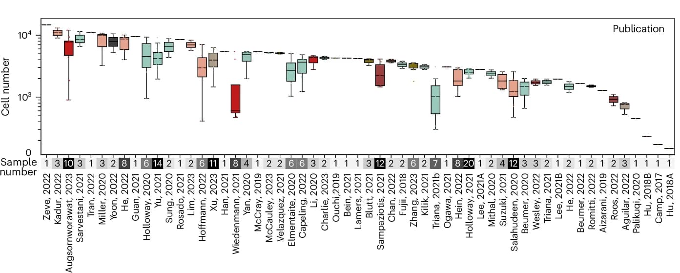 Open access visualization of Box Plot, Cell Number, Samples