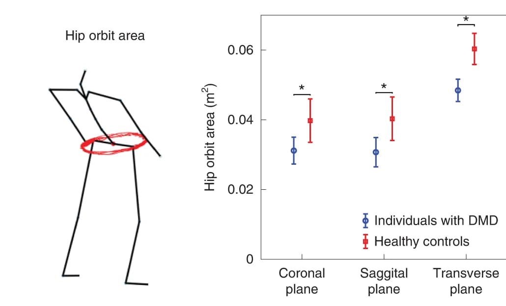 Open access visualization of Scatter Plot, Error Bars, Hip Trajectory, DMD, Hip Orbit Area