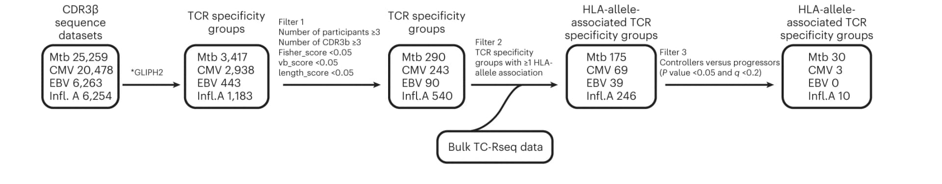 Open access visualization of Workflow, Flowchart, Illustration, Analysis Workflow, TCR Groups