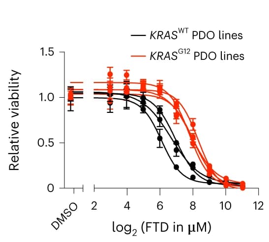 Open access visualization of Line Plot, Error Bars, Dose-Response Curves, mCRC PDOs, KRAS WT