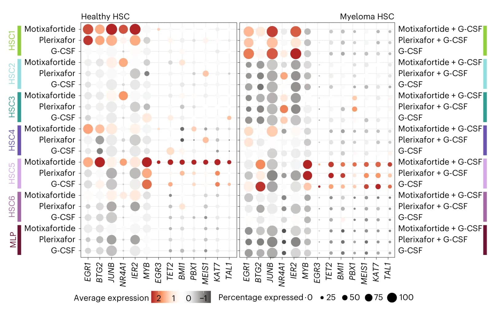 Open access visualization of Bubble Plot, DEGs, Stem Cell Clusters, Early Progenitor Clusters, Average Expression