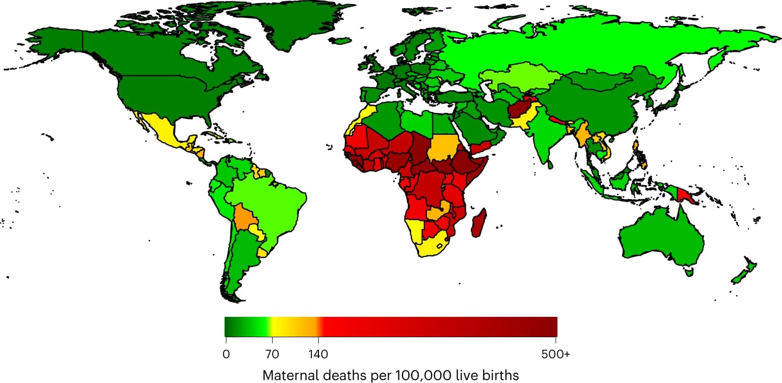 Open access visualization of Geo Map, Maternal Mortality Ratio, Projected MMR, Maternal Deaths, Live Births