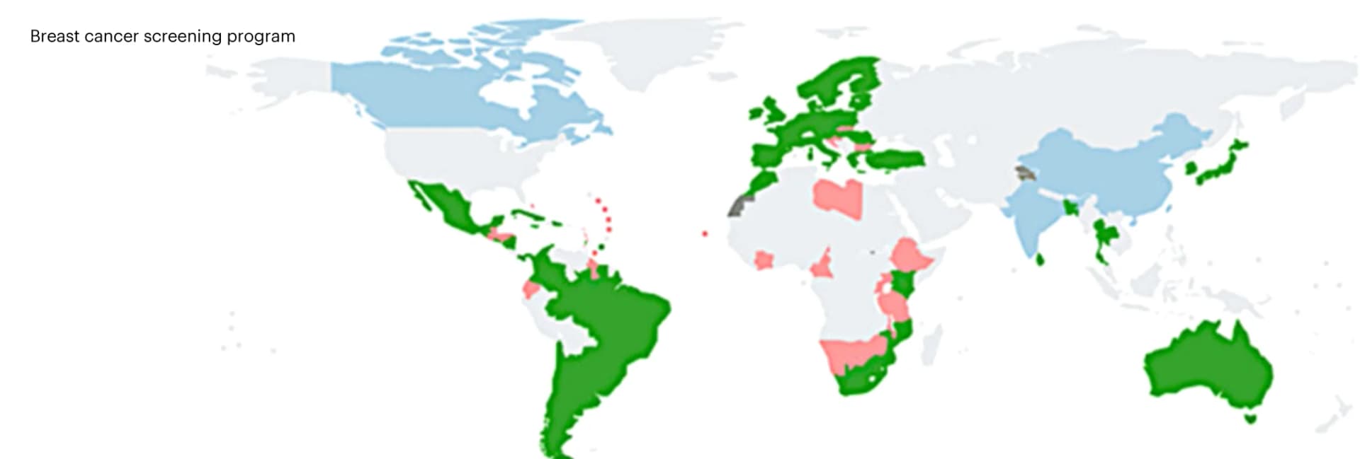 Open access visualization of Geo Map, Data Collection, Breast Cancer, Screening