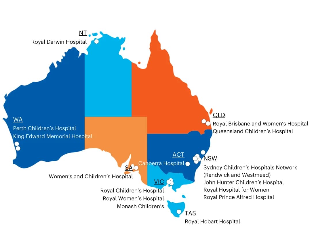 Open access visualization of Geo Map, Recruitment Sites, Northern Territory, Queensland, Western Australia