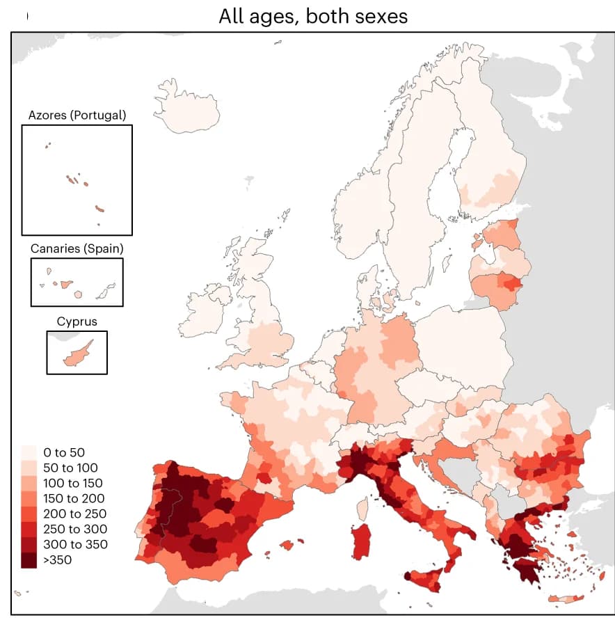 Open access visualization of Geo Map, Mortality Rate, Heat, Summer, Population