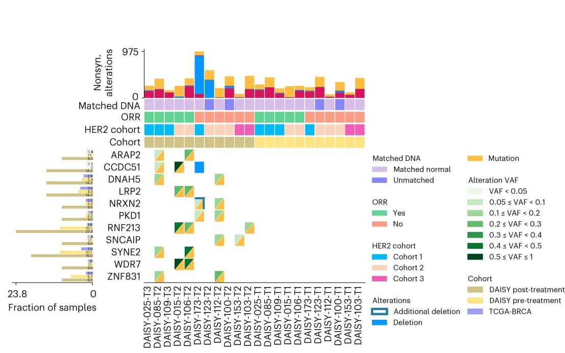 Open access visualization of Stacked Bar Plot, Bar Plot, Heatmap, Oncoplot, Acquired Genomic Alterations