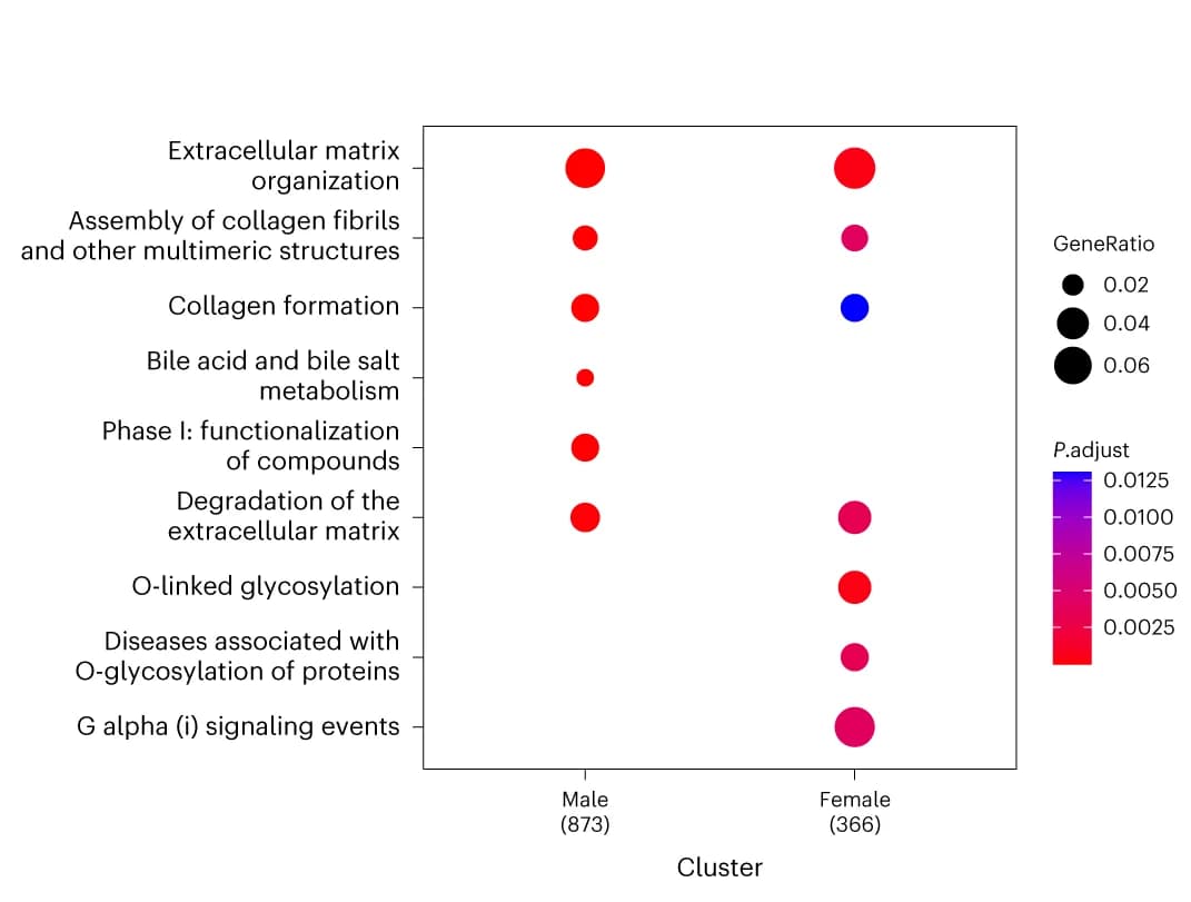 Open access visualization of Bubble Plot, Dot plot, Reactome pathways, GSEA, Men