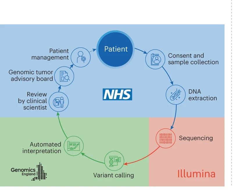 Open access visualization of Workflow, Flowchart, Illustration, Patient Genome, WGS Analysis