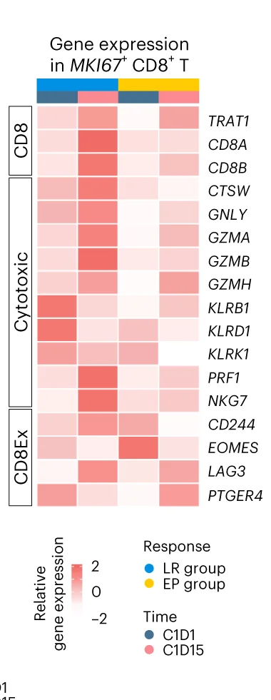 Open access visualization of Heatmap, Heat Map, Expression Levels, CD8, Cytotoxicity
