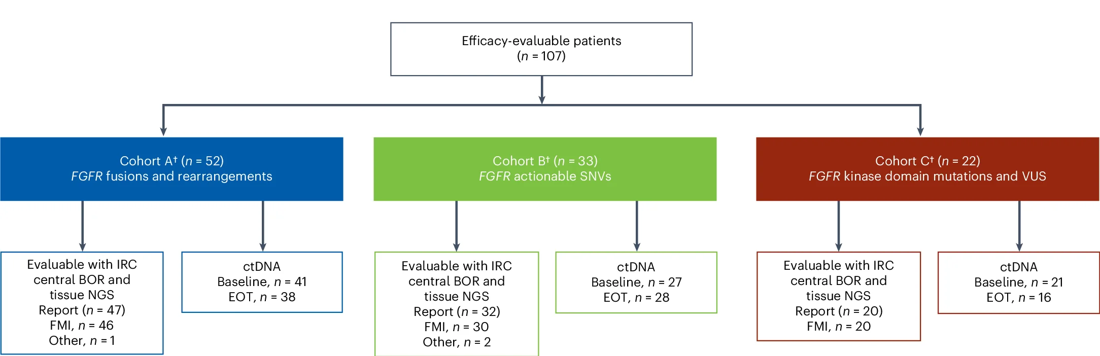 Open access visualization of Workflow, Flowchart, Genomic Analysis, Treatment Discontinuation, FoundationOne