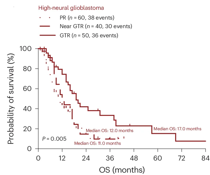 Open access visualization of Survival Curve, Line Step, Survival Outcome, Glioblastoma, Radiochemotherapy