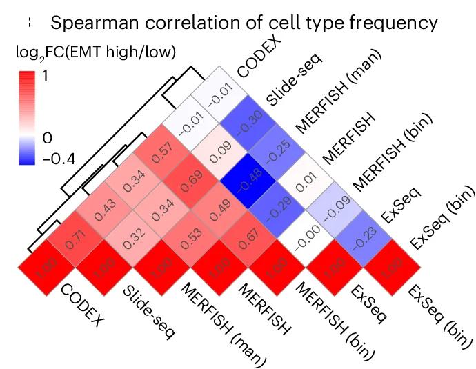 Open access visualization of Heatmap, Clustered, Clustered Heatmap, Spearman Correlation, Cell Type Frequency