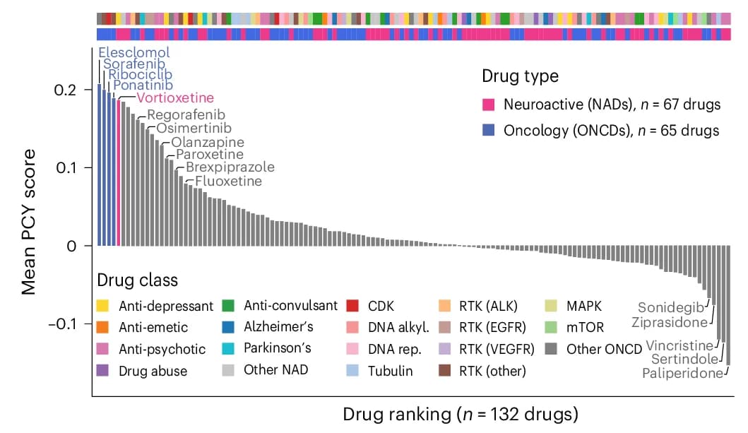 Open access visualization of Bar Plot, Drug Ranking, PCY Score, Patients