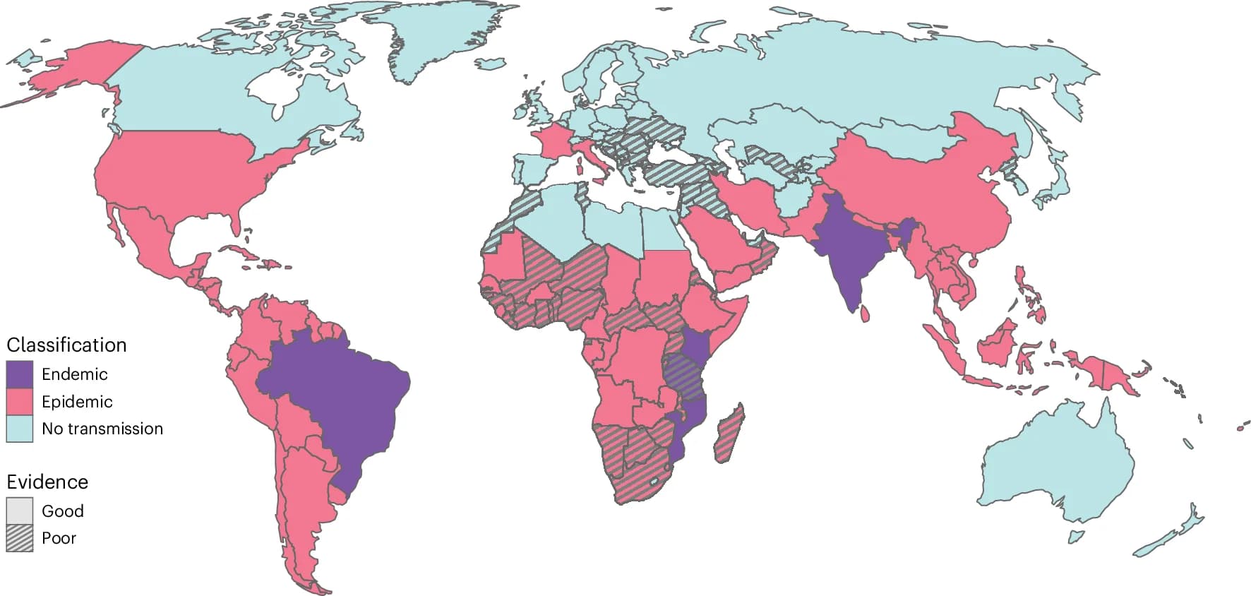 Open access visualization of Geo Map, CHIKV, Endemic, Epidemic, Transmission
