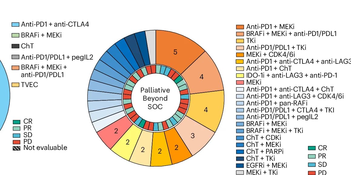 Open access visualization of Donut Chart, Treatments, Beyond SOC, Therapies, Best Responses