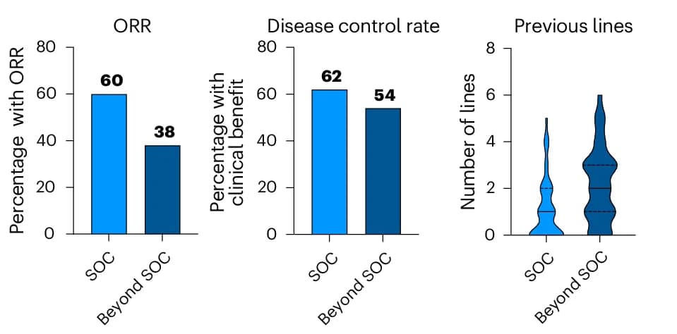 Open access visualization of Bar Plot, Violin Plot, Clustered, ORR, Disease Control Rate