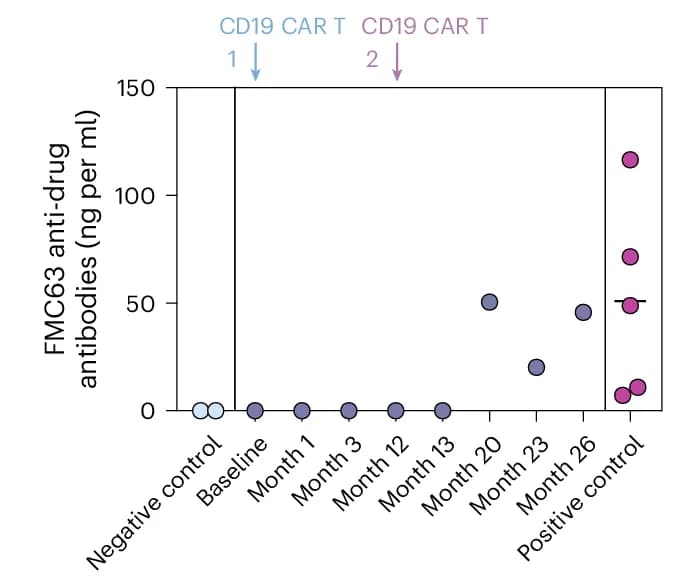 Open access visualization of Scatter Plot, ELISA, Humoral Response, CAR, FMC63