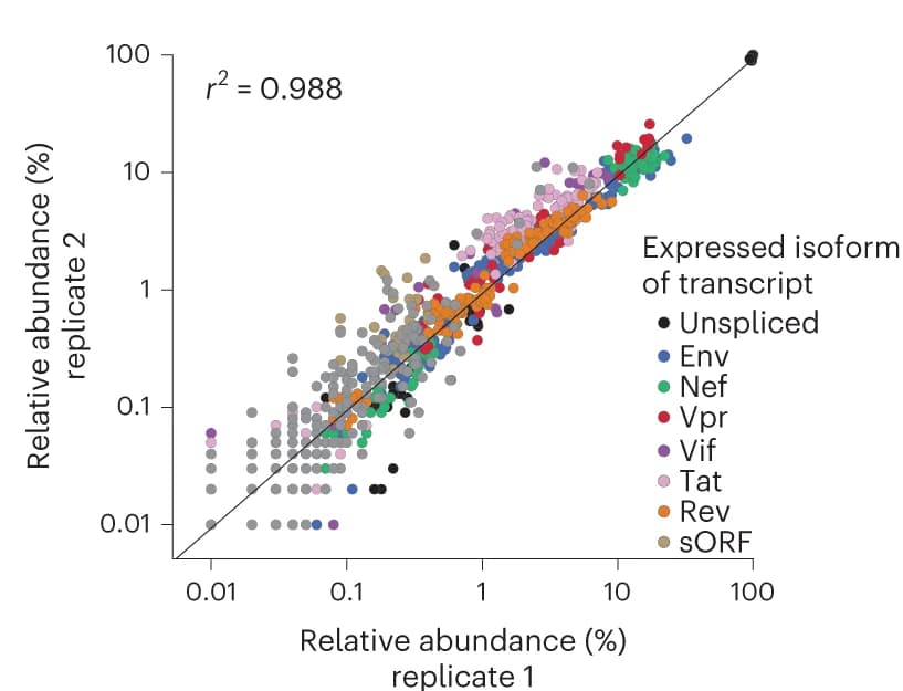Open access visualization of Scatter Plot, Regression Plot, Transcript Isoforms, Experimental Replicates, Correlation