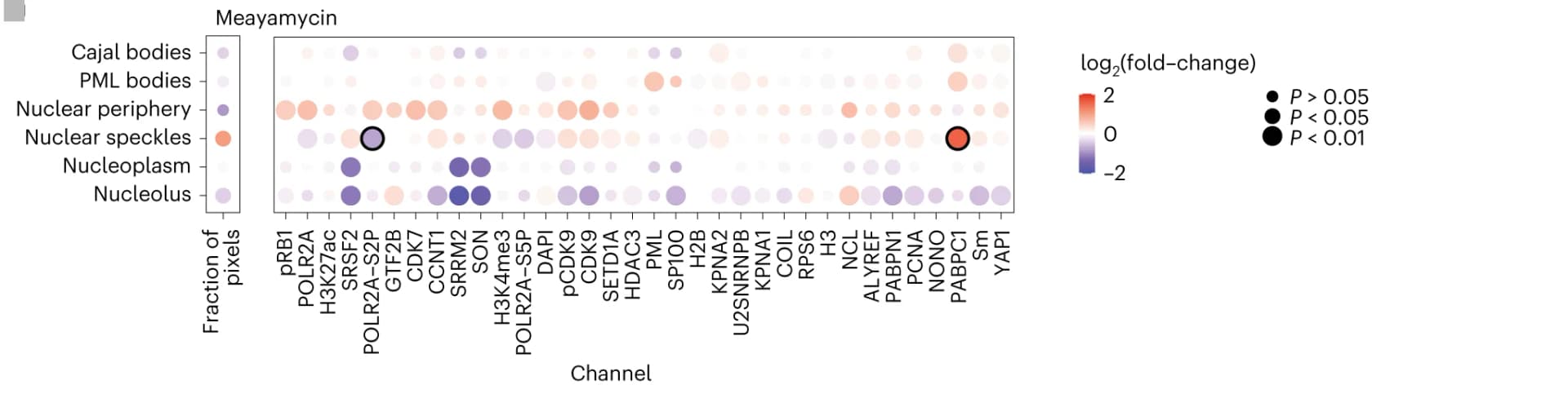 Open access visualization of Bubble Plot, Log Fold Change, Mean Intensities, CSL, Meayamycin
