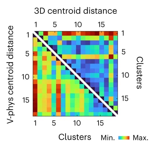 Open access visualization of Heatmap, o-phys cluster, Centroid Distances, Spatial Cluster
