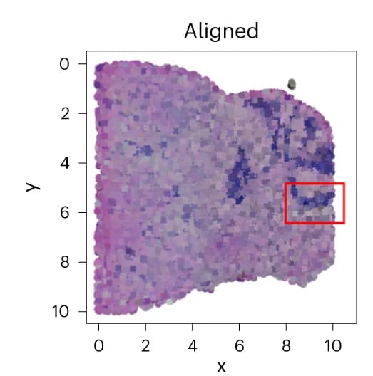 Open access visualization of Microscopy, Histology Images, Slices, Aligned Coordinate System